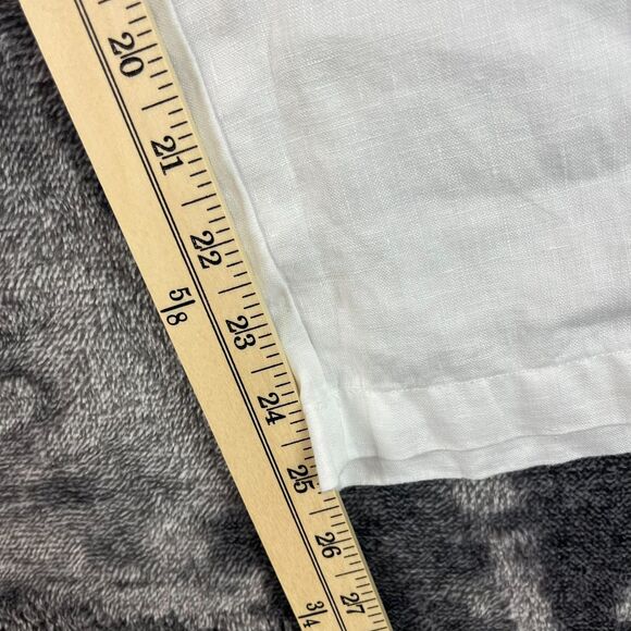 Quince White 100% European Linen Pull On Pants Women's L Pockets Wide Leg - Picture 8 of 12